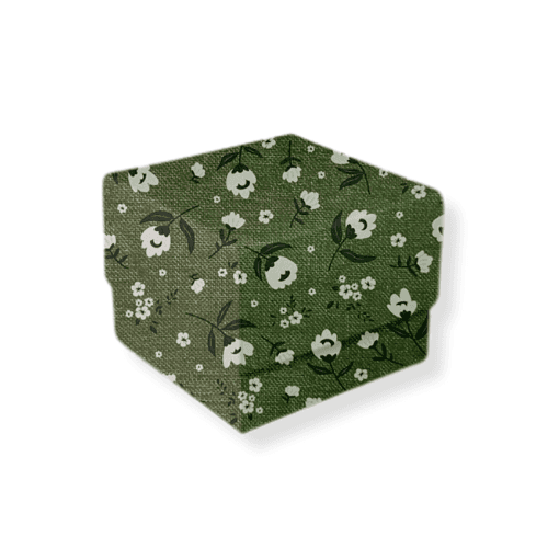 Farmhouse Green Floral Square Box