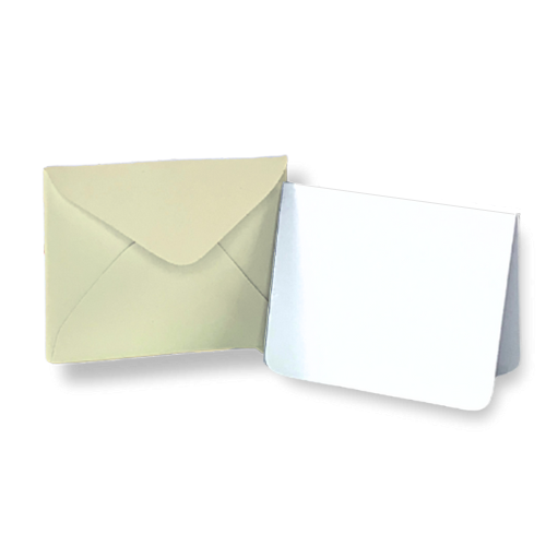 Cream Mini Envelope & Note - Set of 10