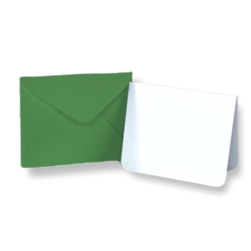 Hunter Green Mini Envelope & Note - Set of 10