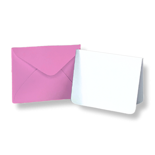 Fuchsia Mini Envelope & Note - Set of 10