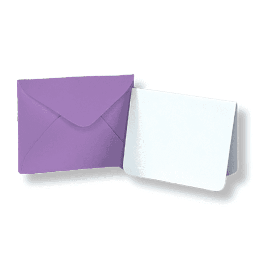 Purple Mini Envelope & Note - Set of 10