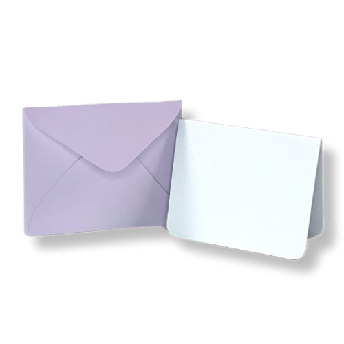 Pastel Purple Mini Envelope & Note - Set of 10