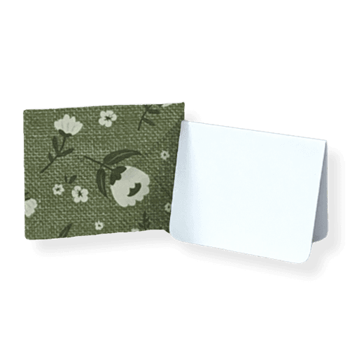 Farmhouse Green Floral Mini Envelope & Note - Set of 10