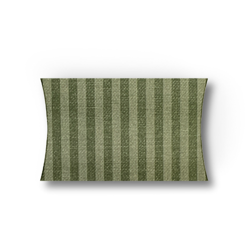 Farmhouse Green Striped Pillow Box - Set of 2