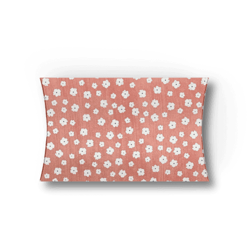 Blossoms Dots in Coral Pillow Box - Set of 2