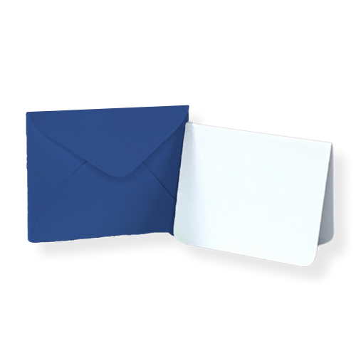 Dark Blue Mini Envelope & Note - Set of 10