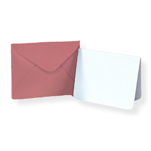 Pastel Red Mini Envelope & Note - Set of 10