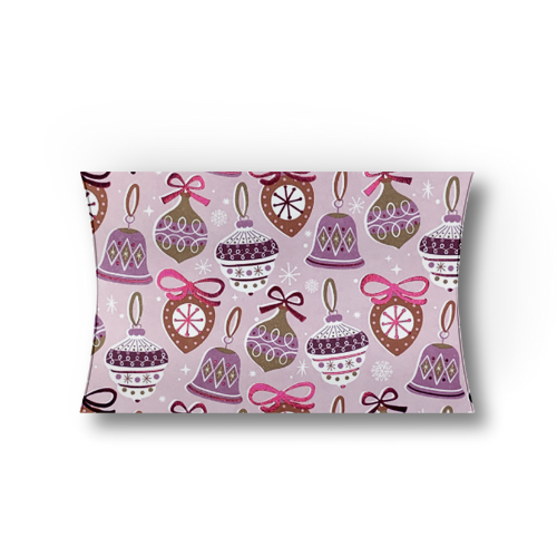 Pink Christmas Ornaments Pillow Box - Set of 2