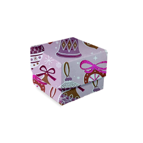 Pink Christmas Ornaments Square Box