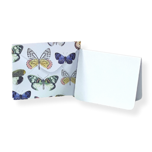 Butterflies Mini Envelope & Note - Set of 10