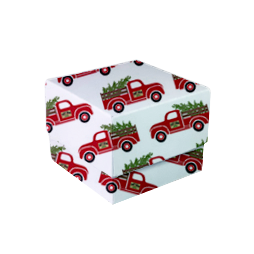 Christmas Tree in a Truck Square Box