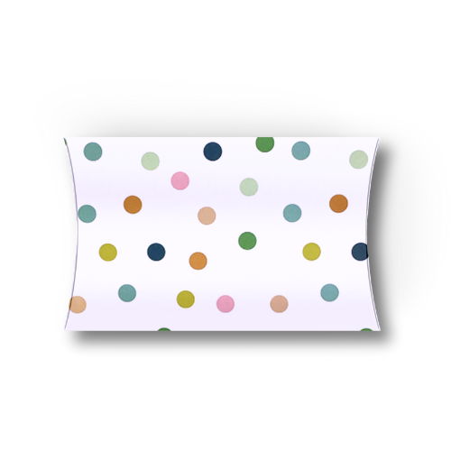 Multi-colored Polka Dot Pillow Box - Set of 2